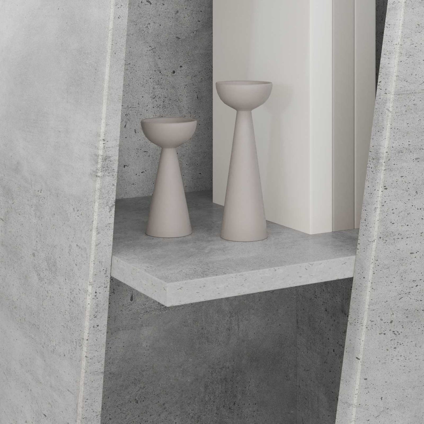 Side Shelf 33 x 32 x 100.5 cm Engineered Wood Concrete Grey