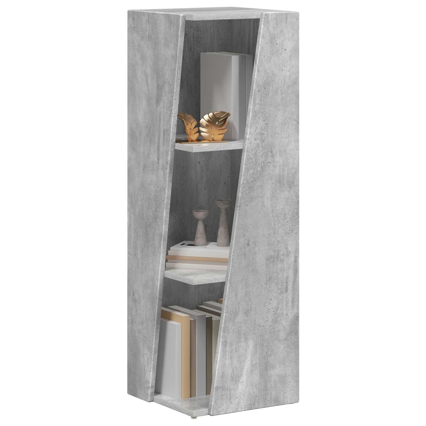 Side Shelf 33 x 32 x 100.5 cm Engineered Wood Concrete Grey