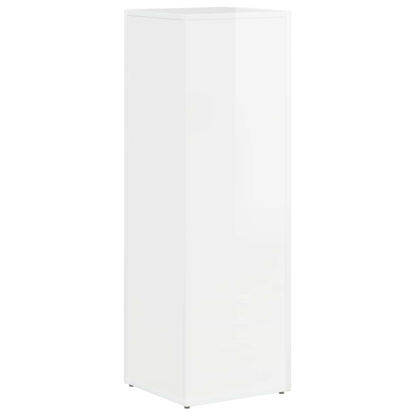 Side Shelf High Gloss White 33 x 32 x 100.5 cm Engineered Wood