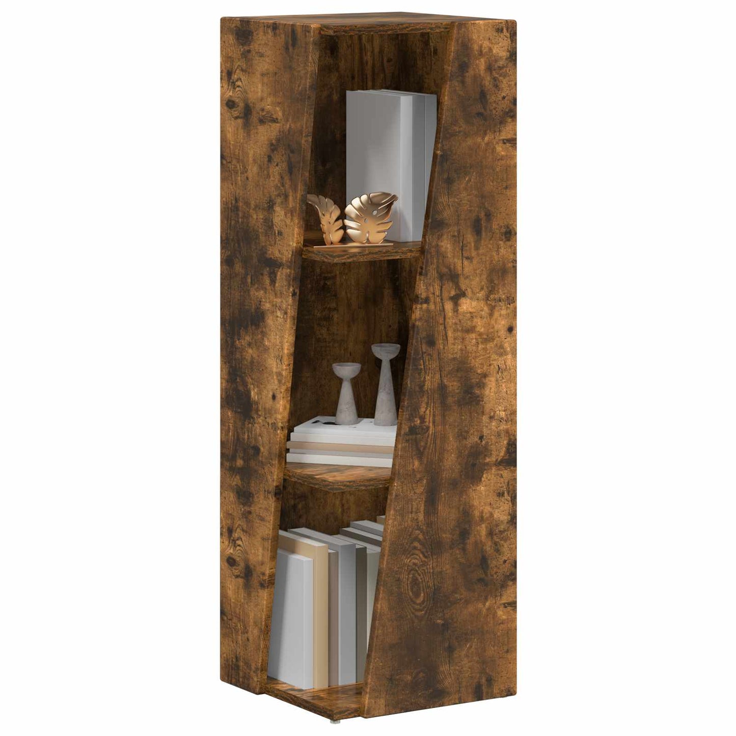 Side Shelf 33 x 32 x 100.5 cm Engineered Wood Smoked Oak