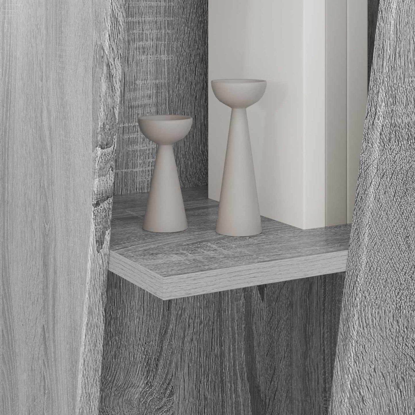Side Shelf 33 x 32 x 100.5 cm Engineered Wood Grey Sonoma