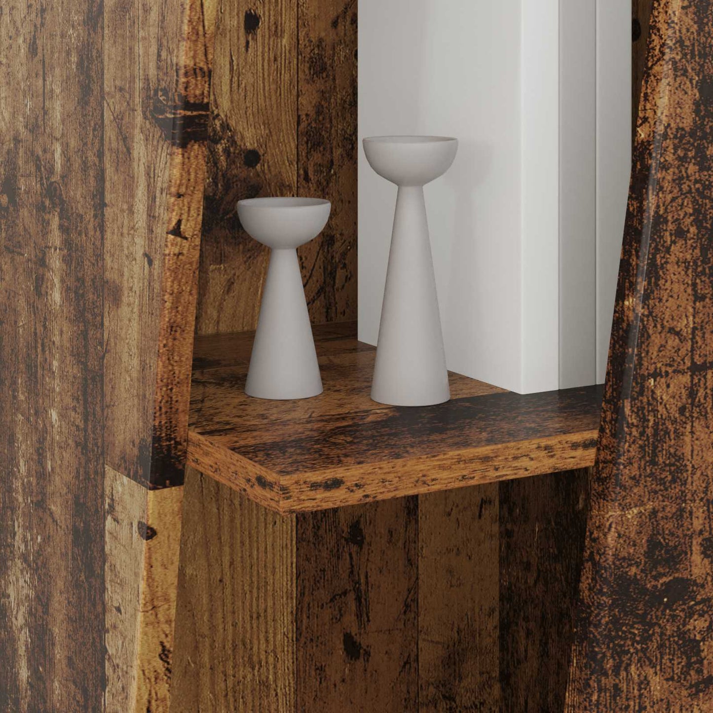 Side Shelf Old Wood 33 x 32 x 100.5 cm Engineered Wood