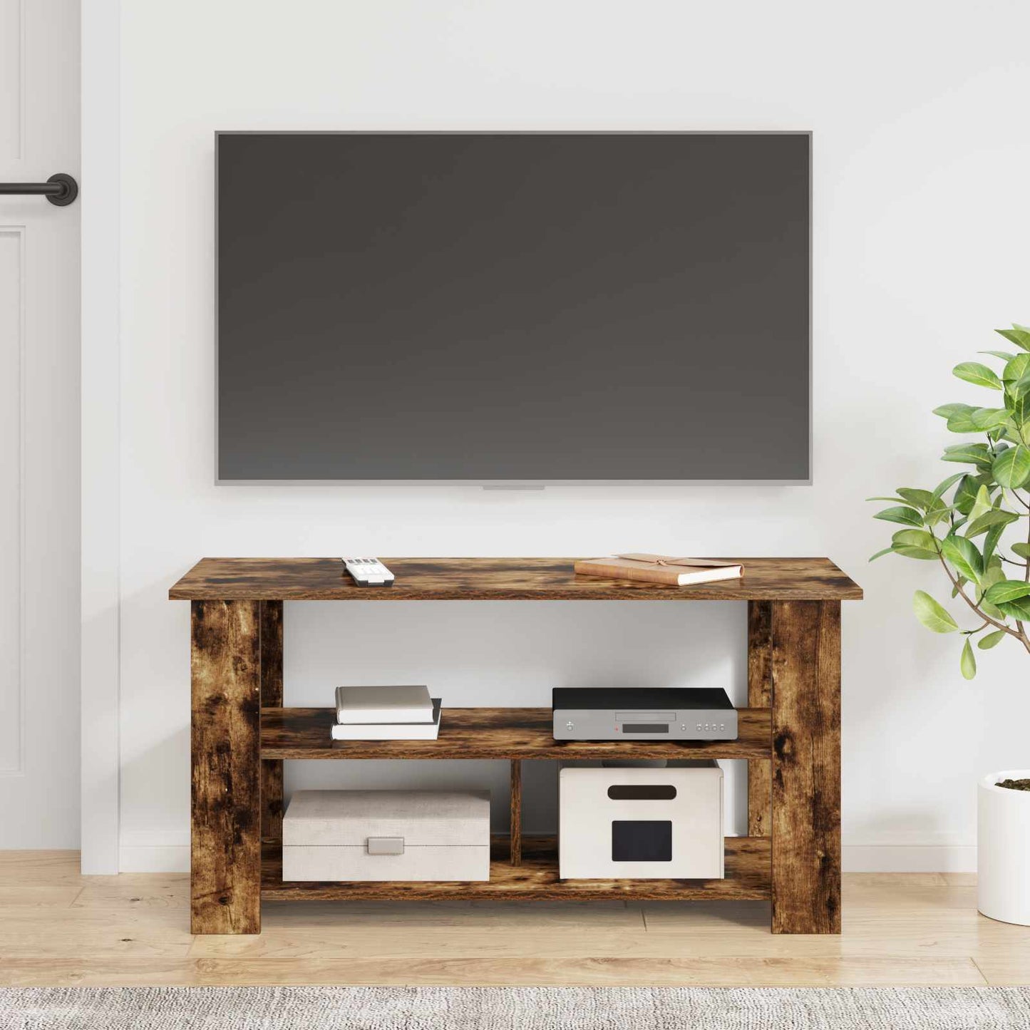 TV stand Smoked Oak 100 x 40 x 50 cm
