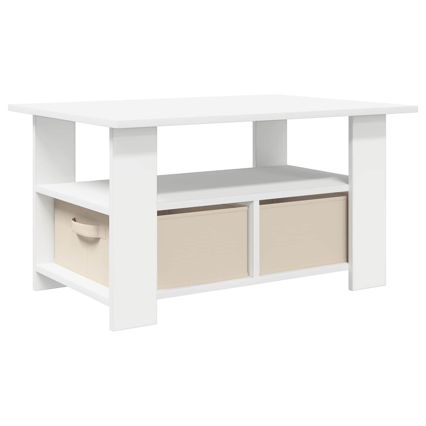 Coffee Table White 77 x 55 x 42 cm Engineered Wood