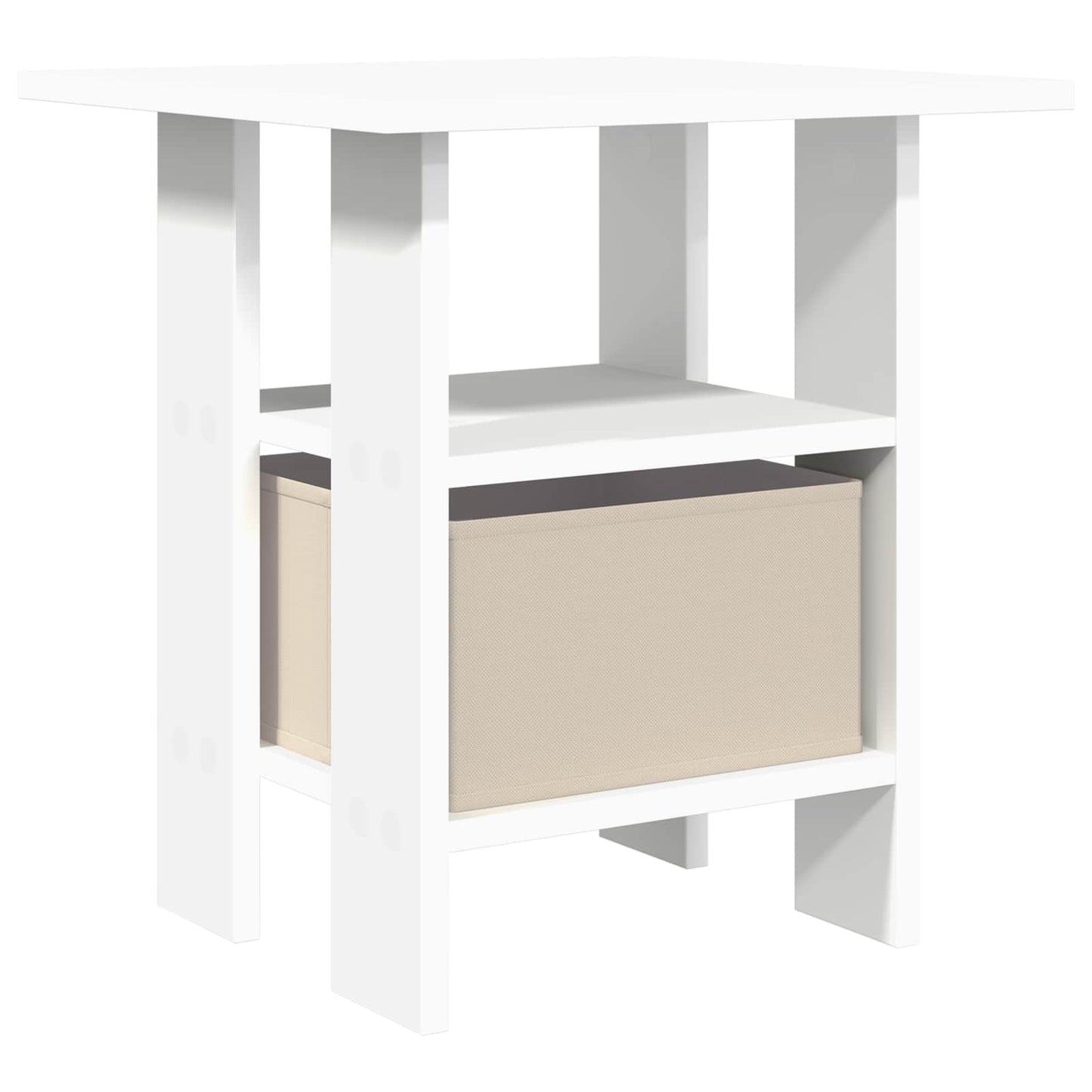 Bedside Table with Drawer White 41 x 40 x 45 cm Engineered Wood