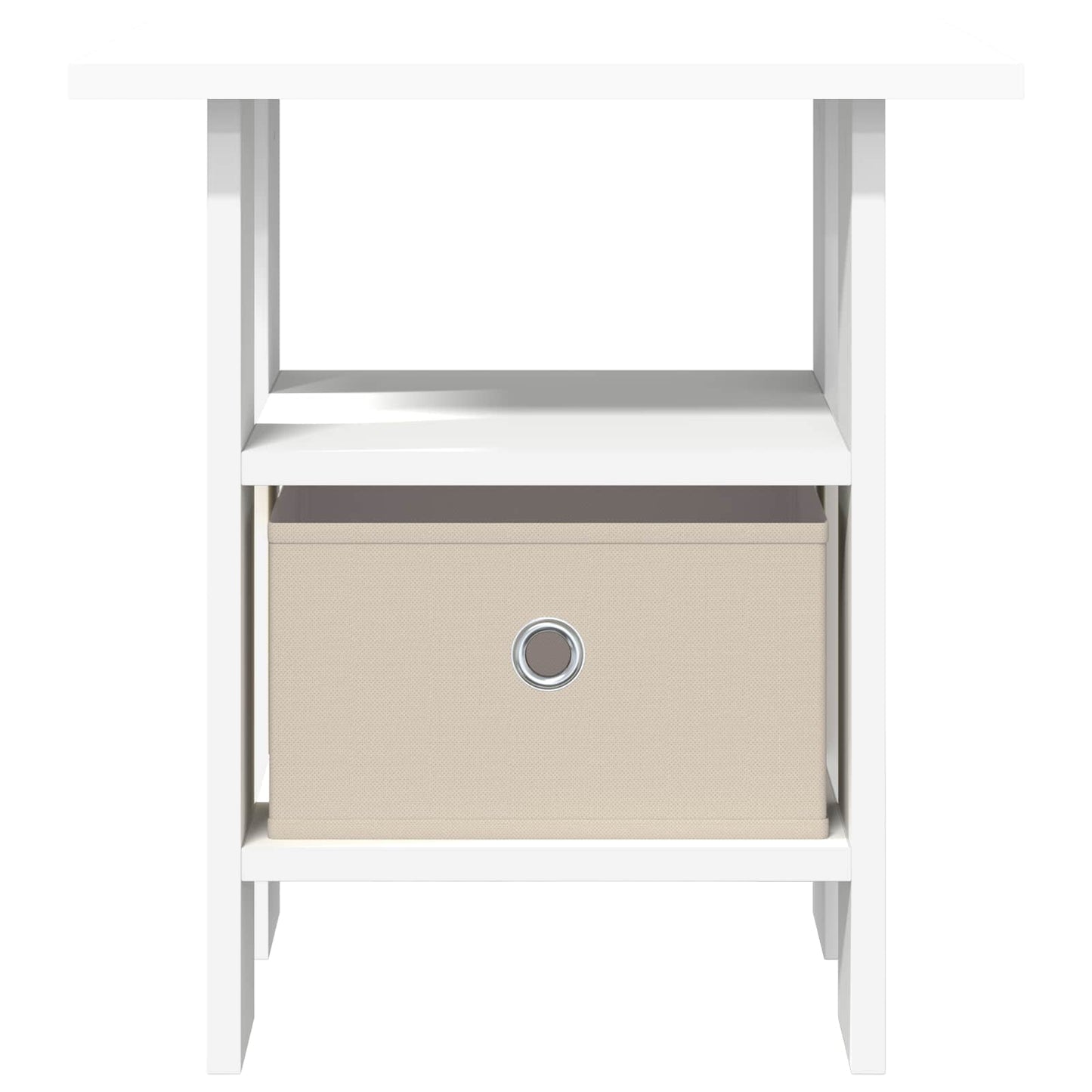 Bedside Table with Drawer White 41 x 40 x 45 cm Engineered Wood