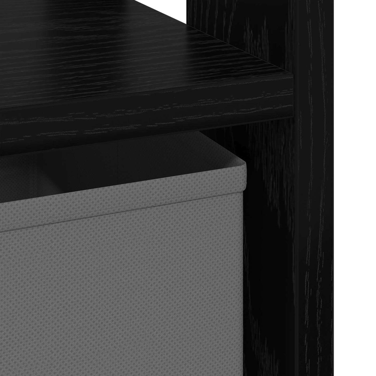 Bedside Table Black Oak 41 x 40 x 45 cm Engineered Wood