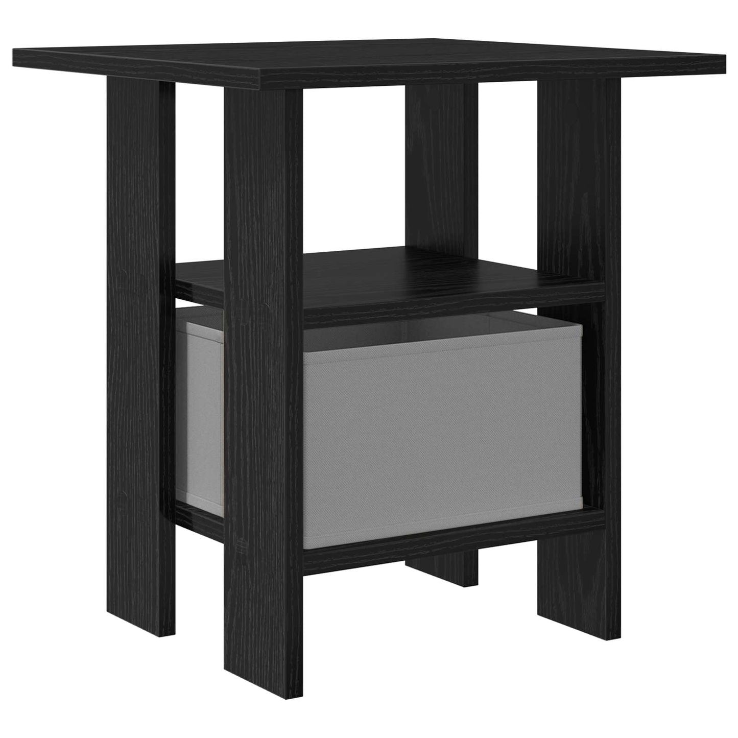 Bedside Table Black Oak 41 x 40 x 45 cm Engineered Wood