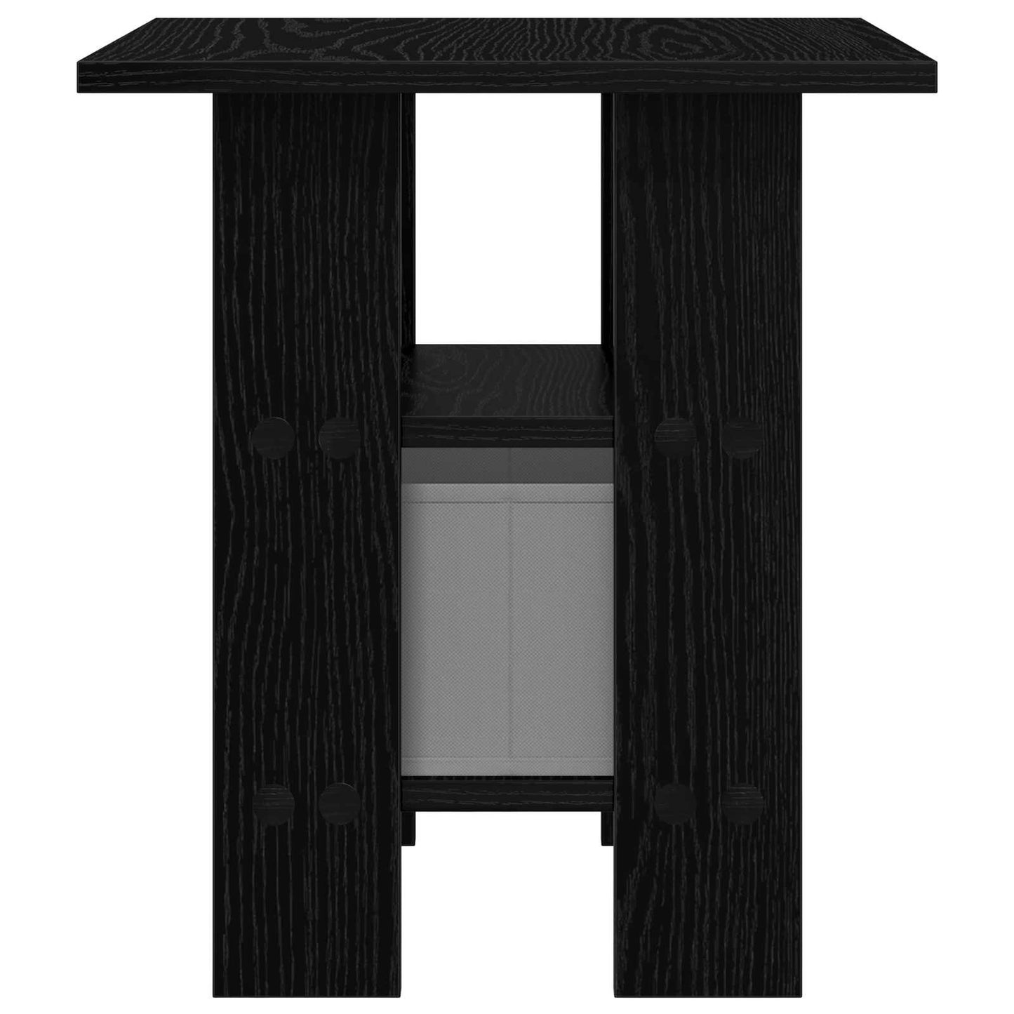 Bedside Table Black Oak 41 x 40 x 45 cm Engineered Wood