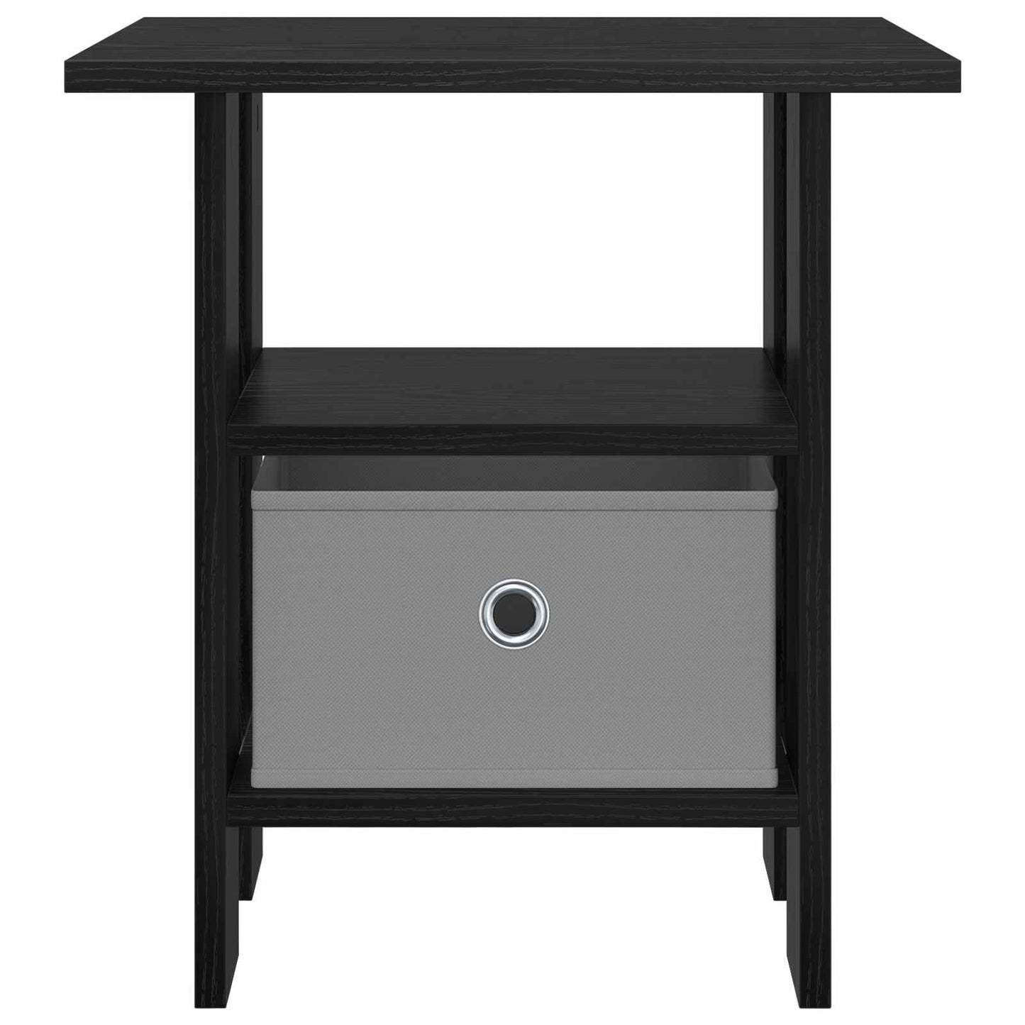 Bedside Table 2 pcs Black Oak 41 x 40 x 45 cm Engineered Wood