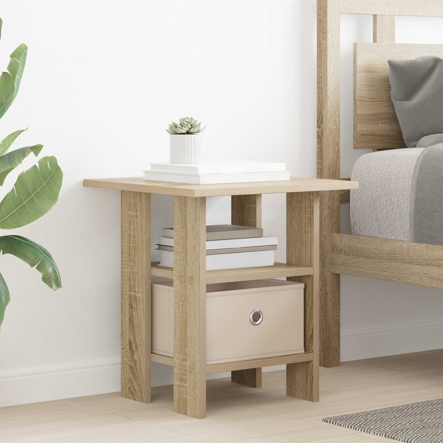 Bedside Table Sonoma Oak 41 x 40 x 45 cm Engineered Wood