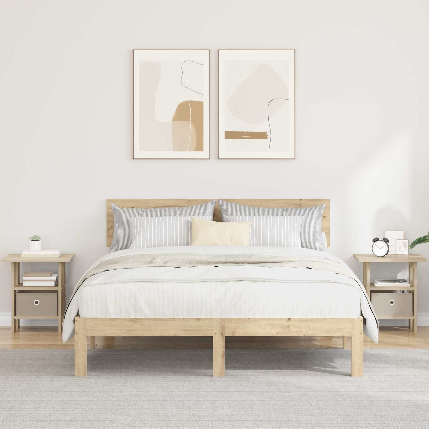 Bedside Table 2 pcs Sonoma Oak 41 x 40 x 45 cm Engineered Wood