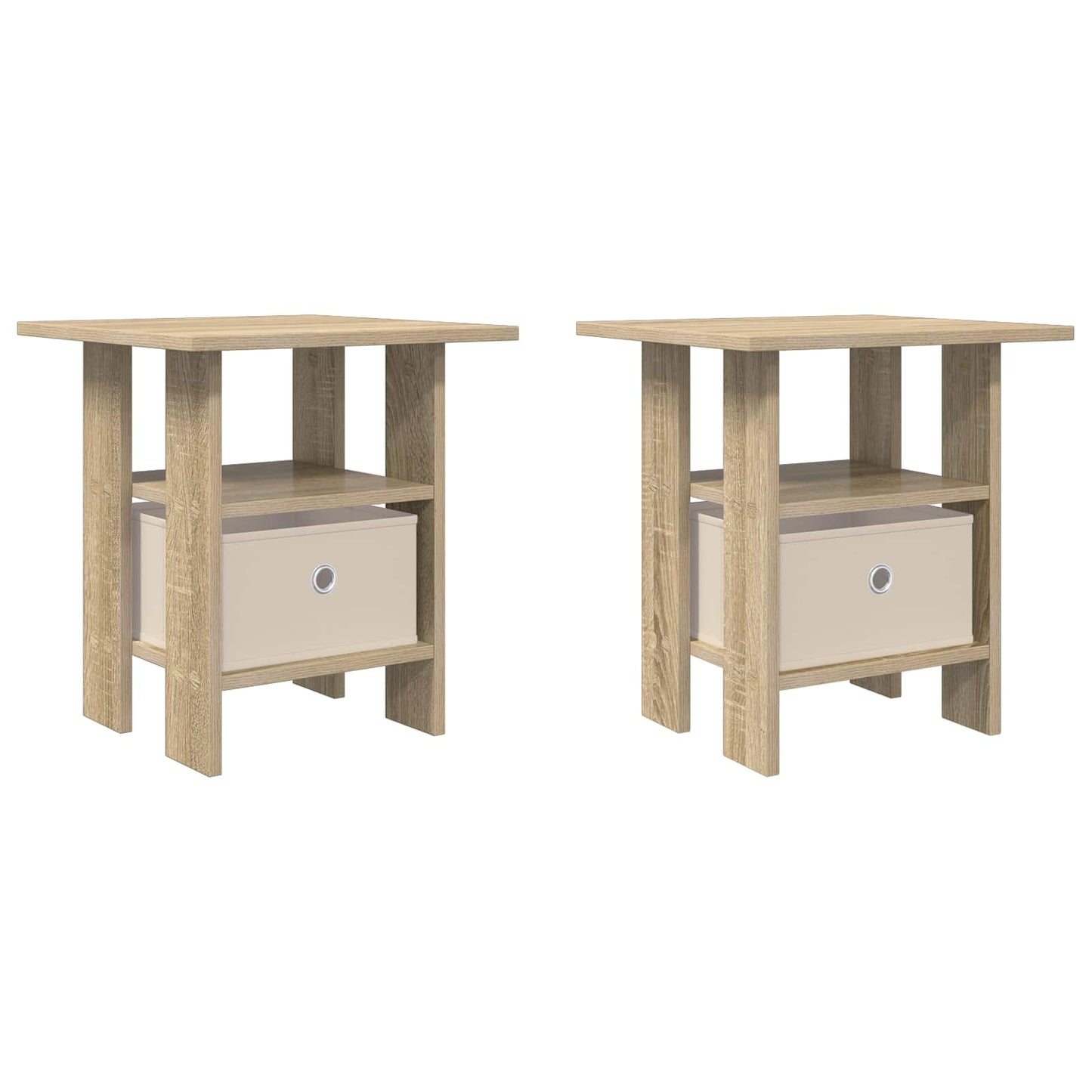 Bedside Table 2 pcs Sonoma Oak 41 x 40 x 45 cm Engineered Wood