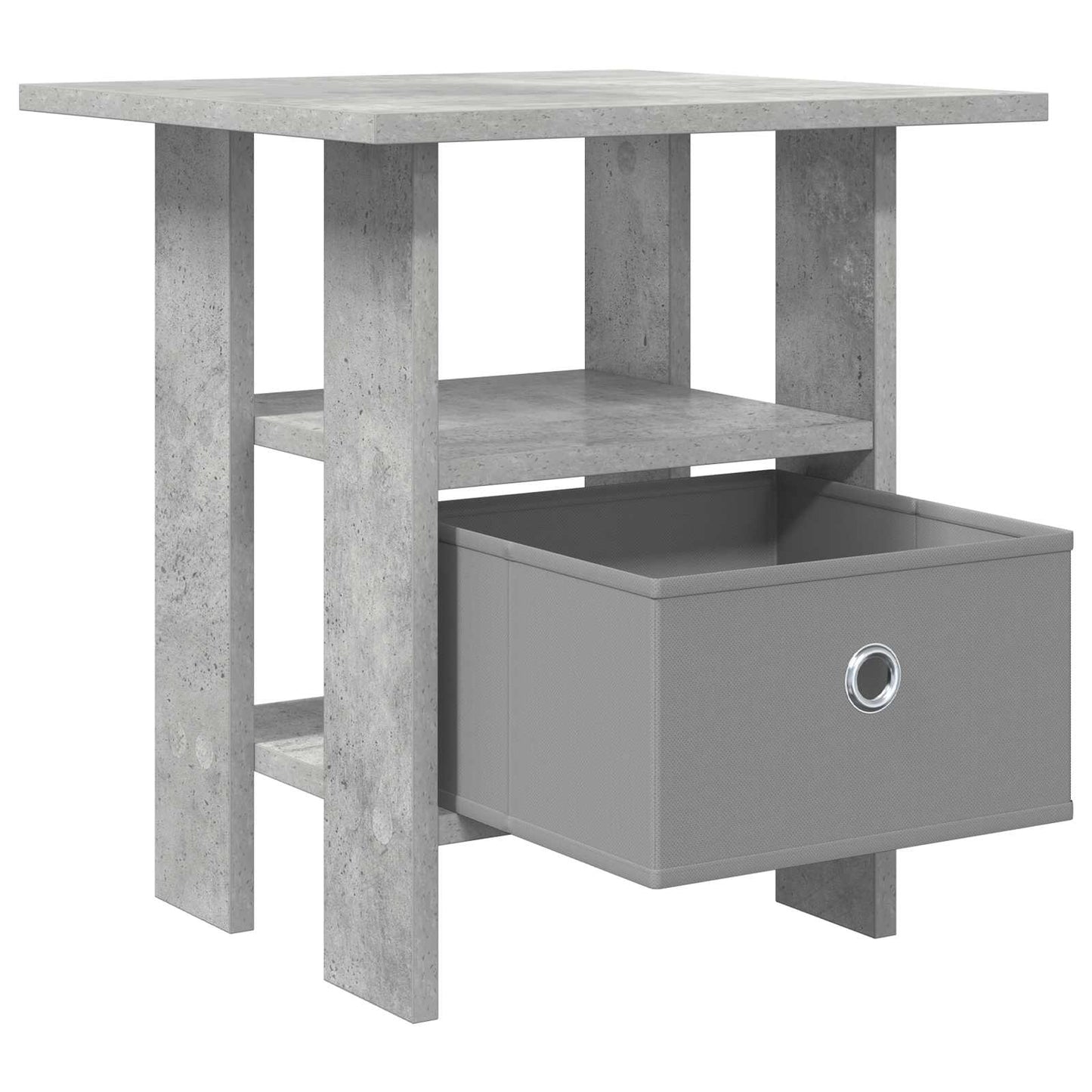 Bedside Table with Drawer 2 pcs Concrete Grey 41 x 40 x 45 cm