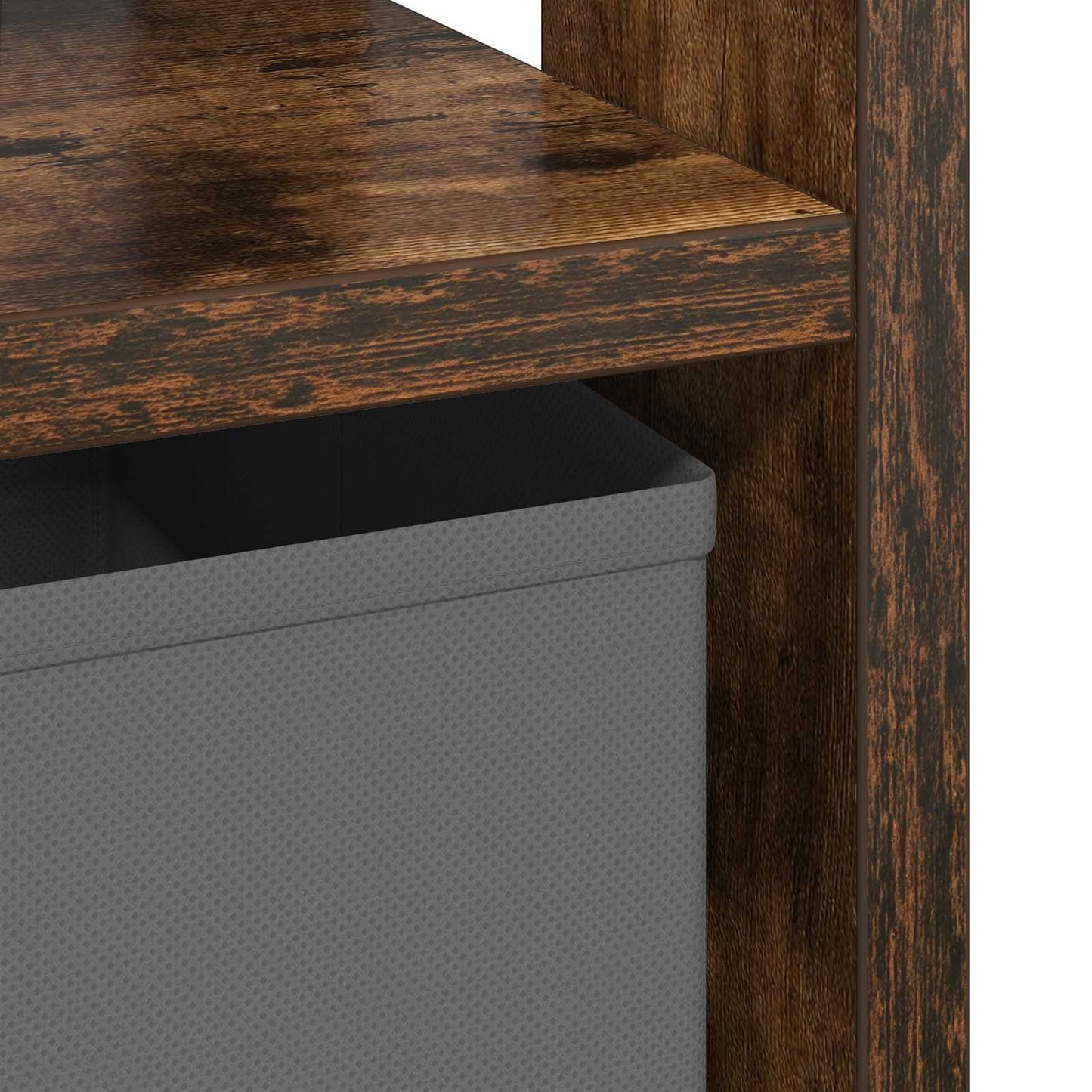 Bedside Table Smoked Oak 41 x 40 x 45 cm Engineered Wood