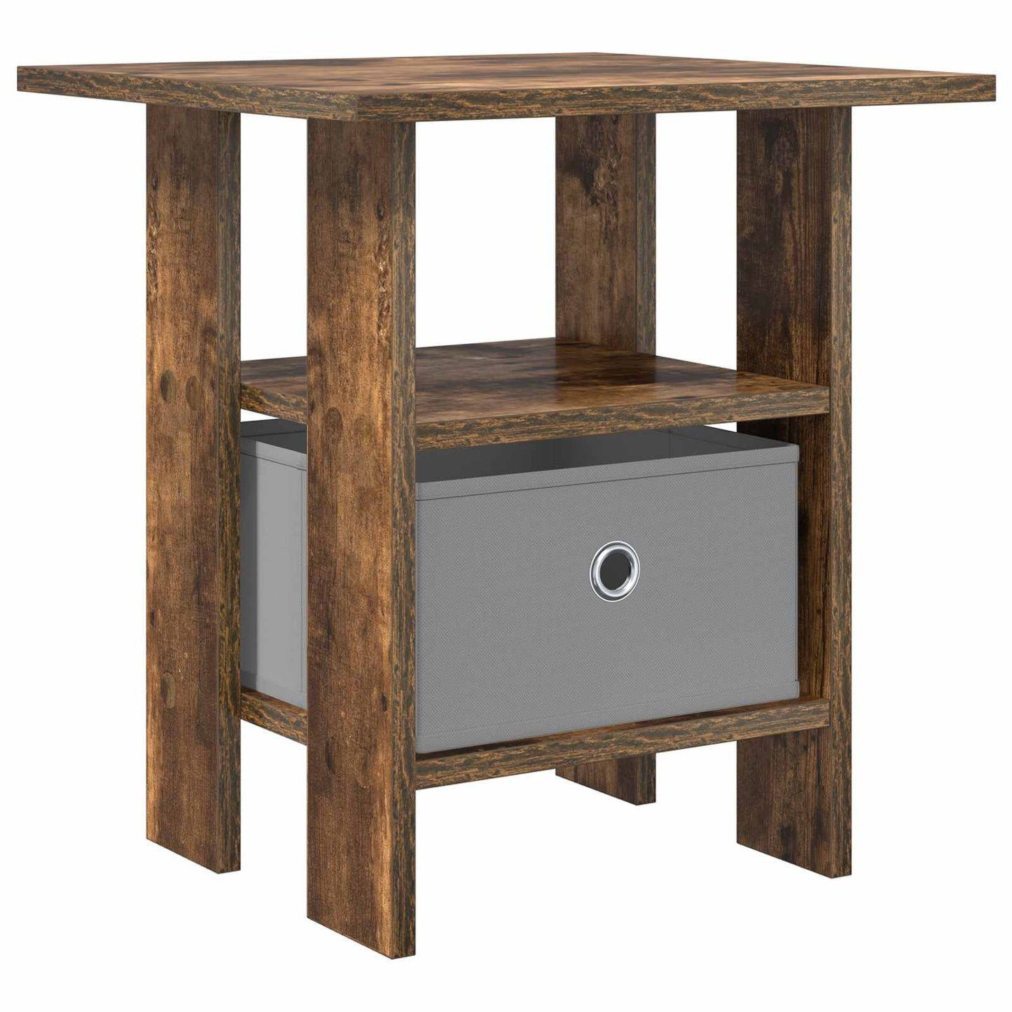 Bedside Table Smoked Oak 41 x 40 x 45 cm Engineered Wood