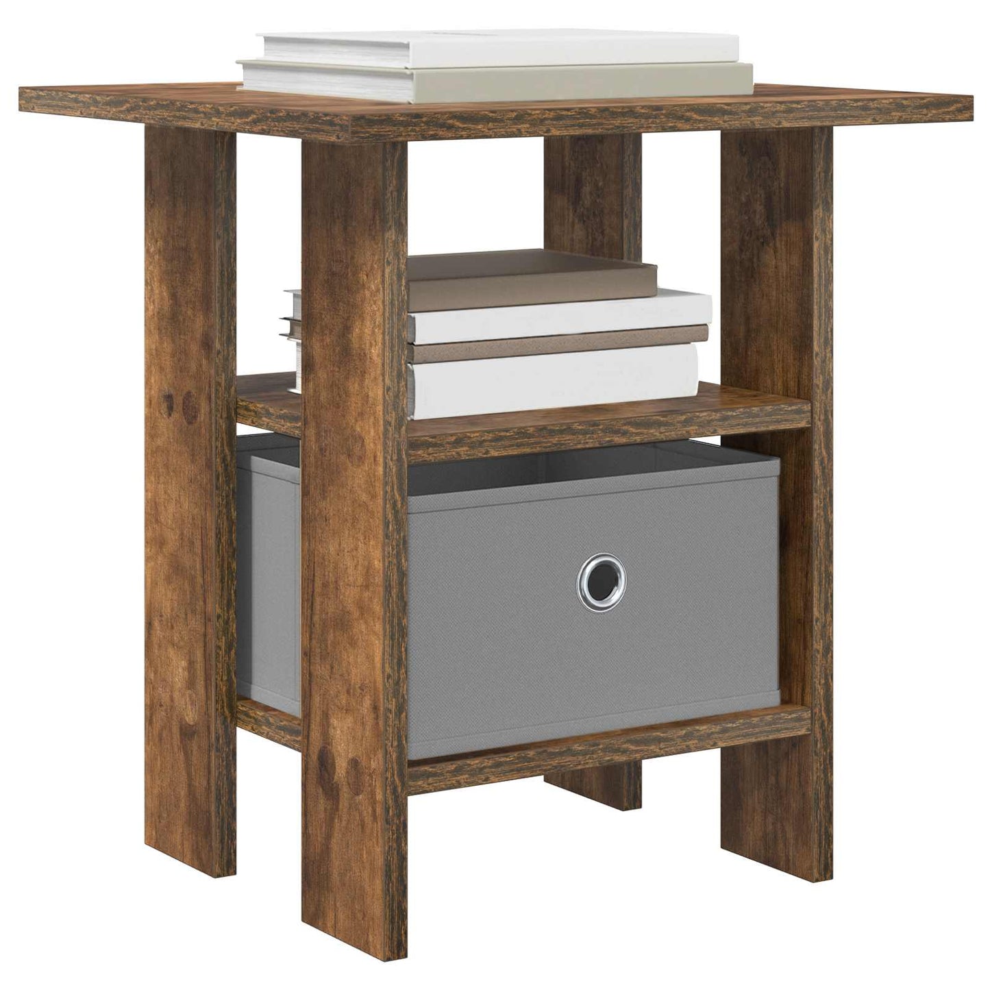 Bedside Table Smoked Oak 41 x 40 x 45 cm Engineered Wood