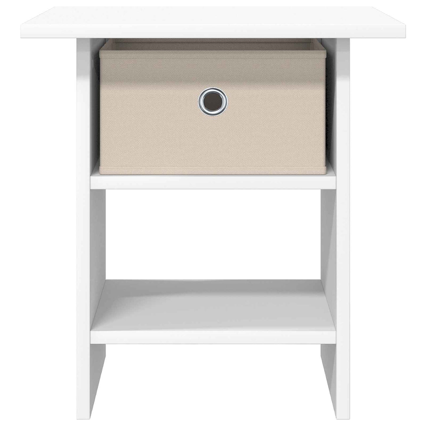 Bedside Table with Drawer White 41 x 40 x 45 cm Engineered Wood