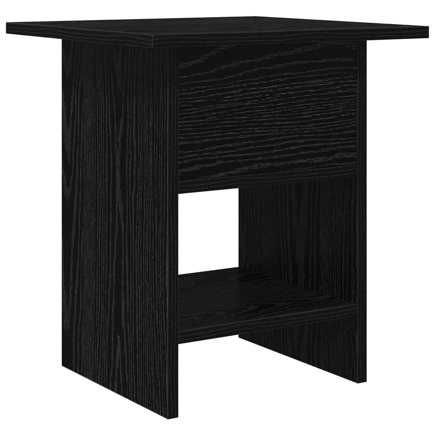 Bedside Table Black Oak 41 x 40 x 45 cm Engineered Wood