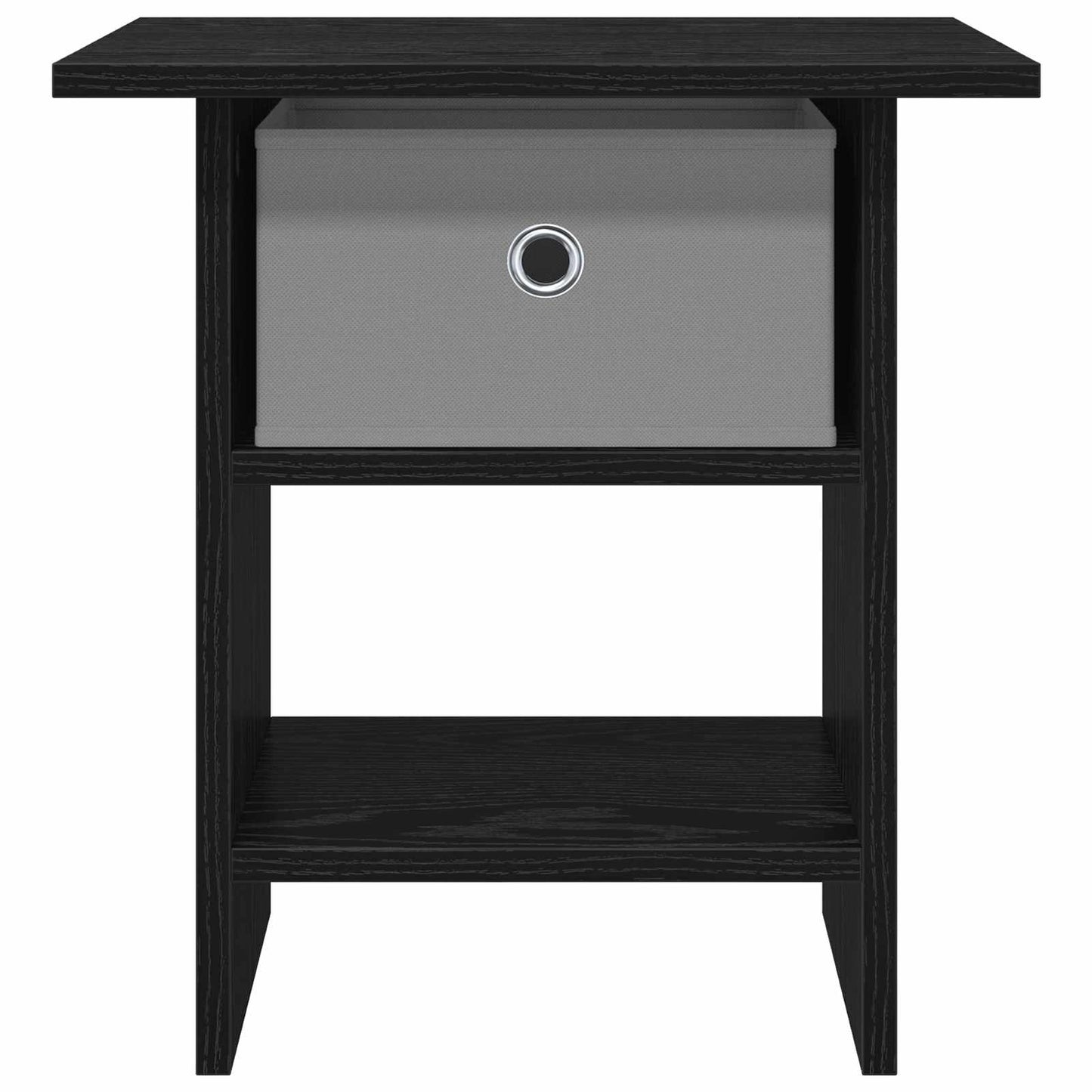 Bedside Table Black Oak 41 x 40 x 45 cm Engineered Wood