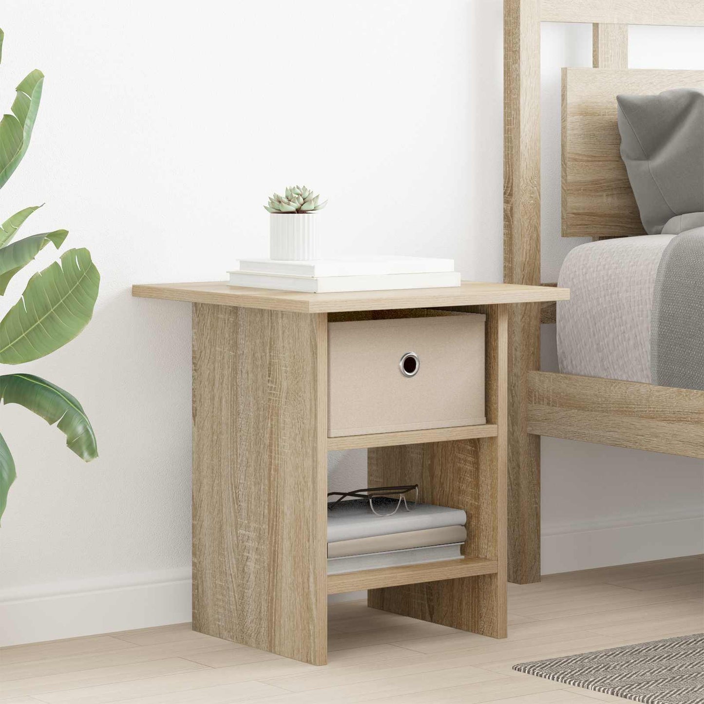 Bedside Table 2 pcs Sonoma Oak 41 x 40 x 45 cm Engineered Wood