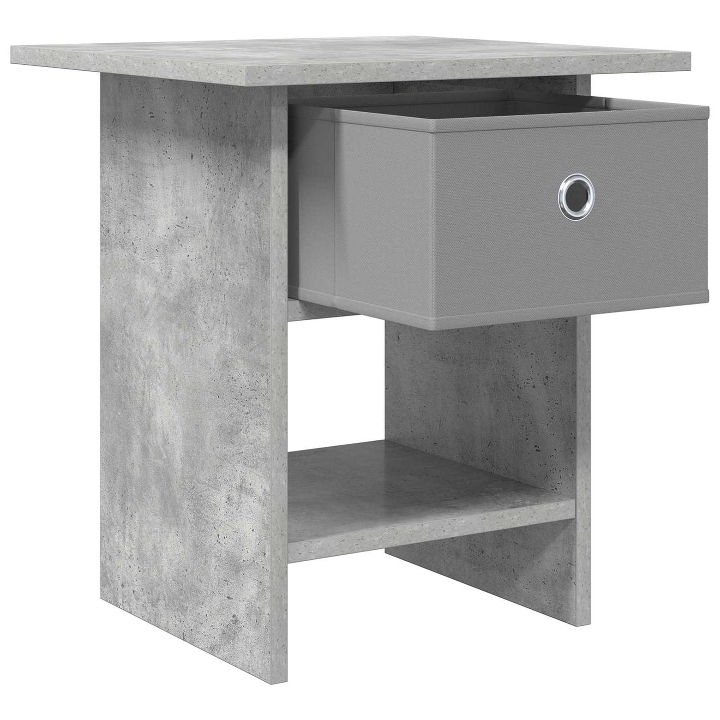 Bedside Table with Drawer 2 pcs Concrete Grey 41 x 40 x 45 cm