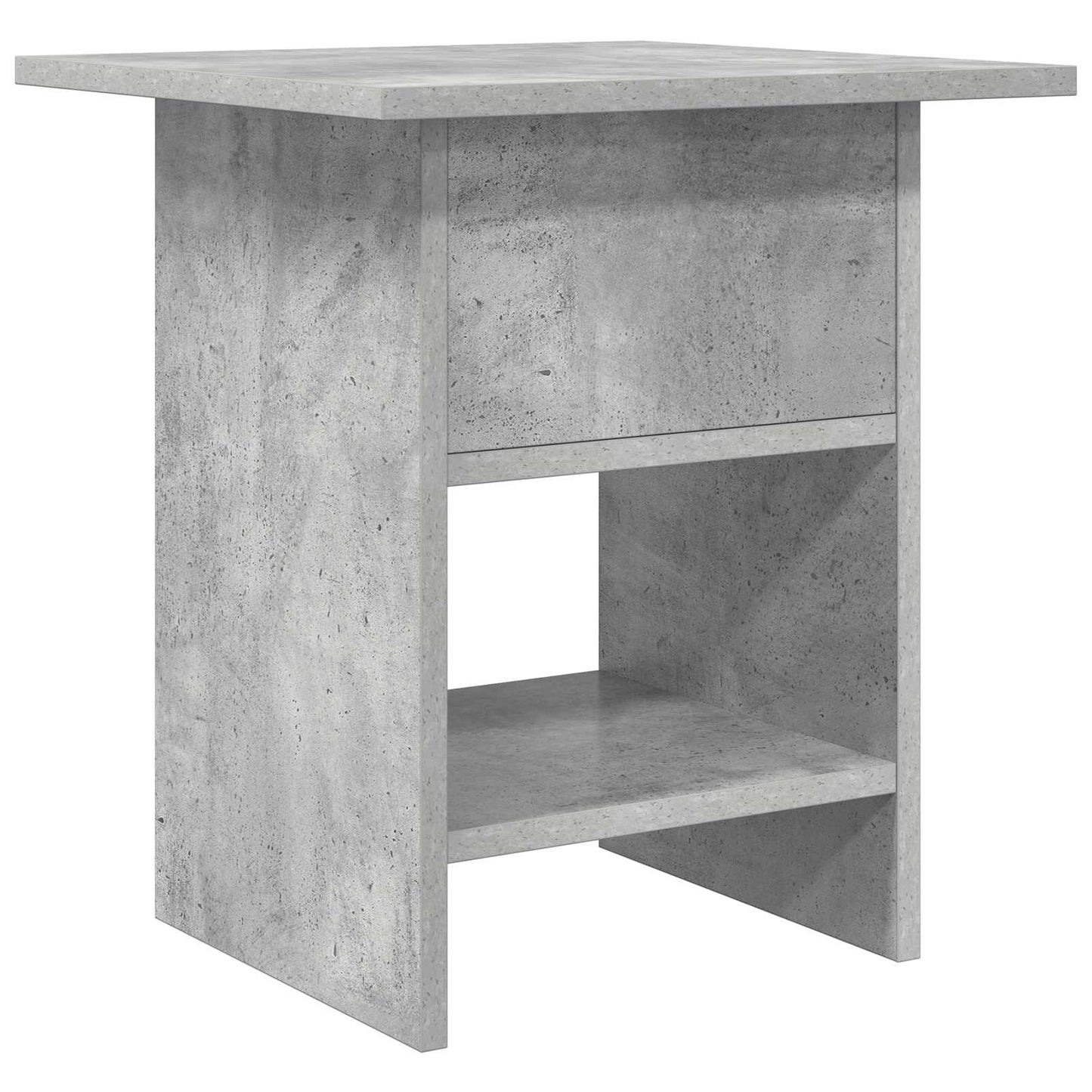 Bedside Table with Drawer 2 pcs Concrete Grey 41 x 40 x 45 cm