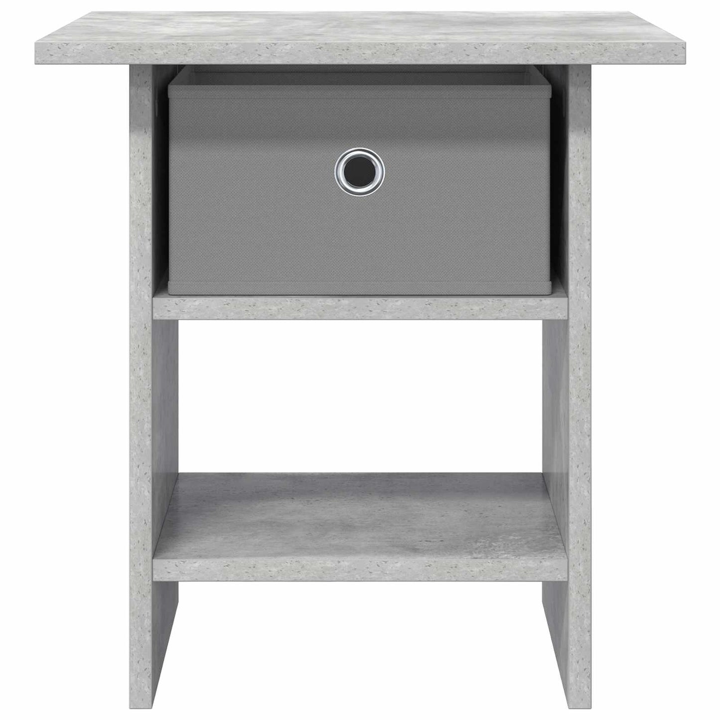 Bedside Table with Drawer 2 pcs Concrete Grey 41 x 40 x 45 cm