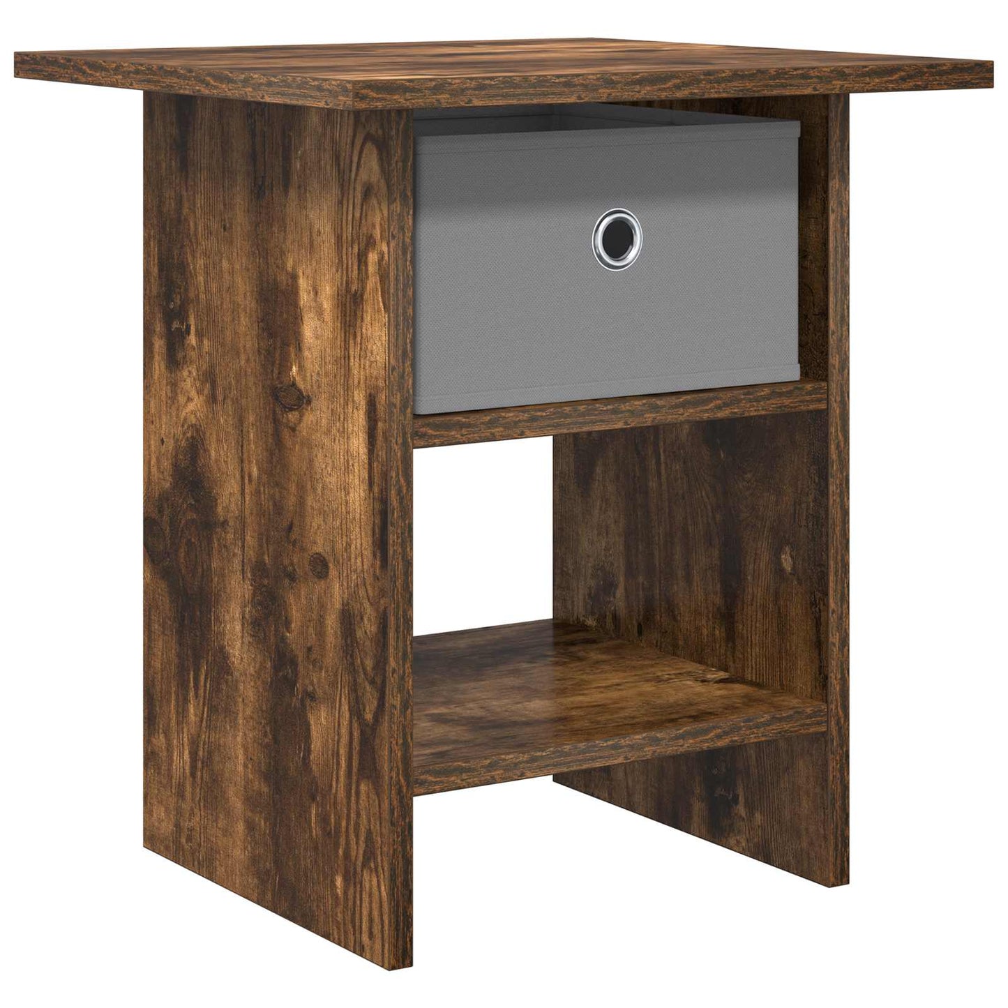 Bedside Table Smoked Oak 41 x 40 x 45 cm Engineered Wood