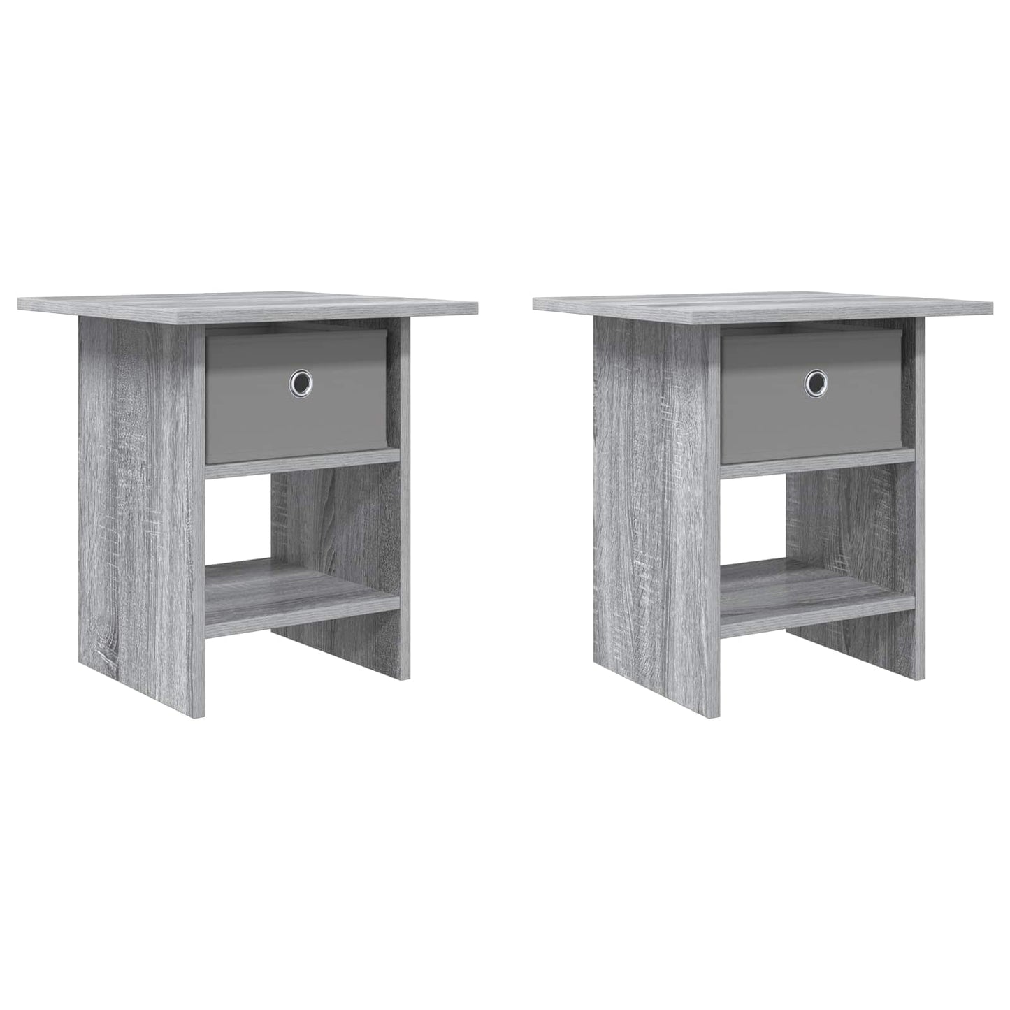 Bedside Table 2 pcs Grey Sonoma 41 x 40 x 45 cm Engineered Wood