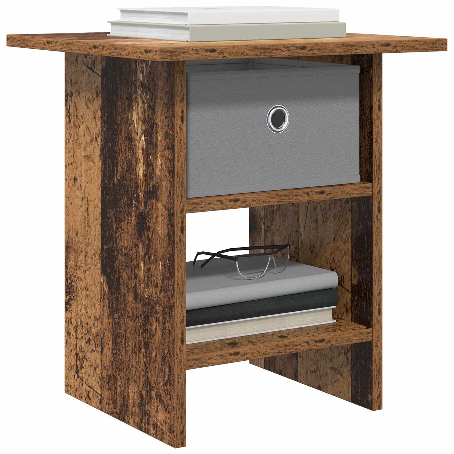 Bedside Table 2 pcs Old Wood 41 x 40 x 45 cm Engineered Wood