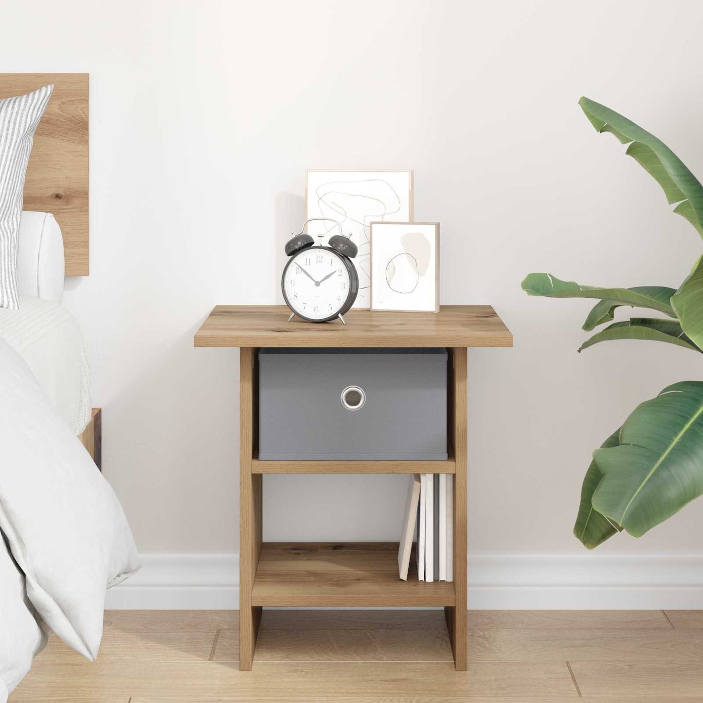 Bedside Table Artisan Oak 41 x 40 x 45 cm Engineered Wood