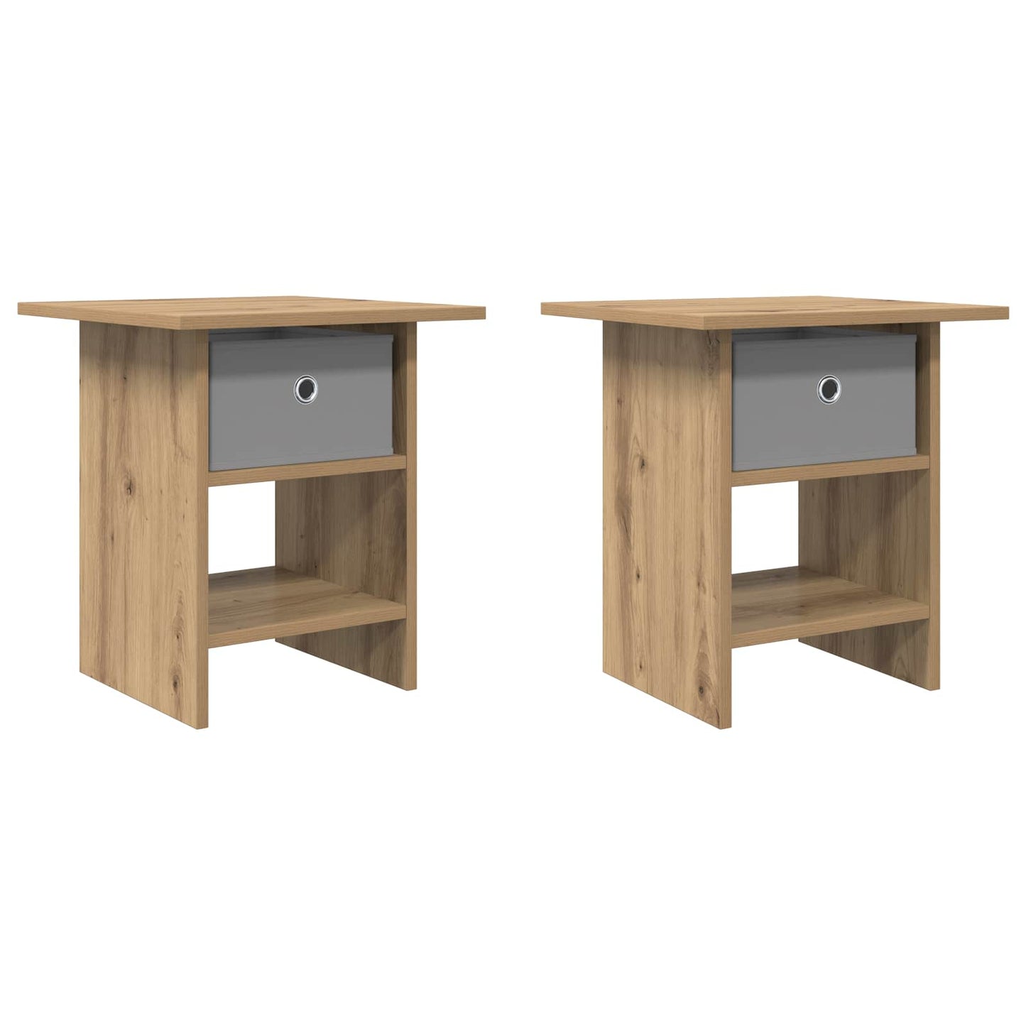 Bedside Table 2 pcs Artisan Oak 41 x 40 x 45 cm Engineered Wood
