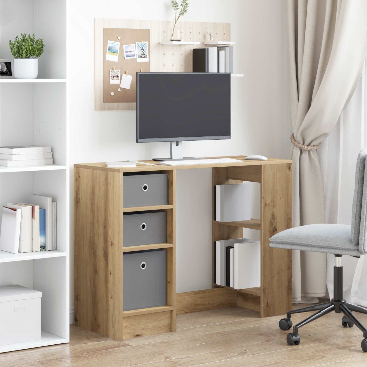 Desk Artisan Oak Engineered Wood 100 x 40 x 75 cm