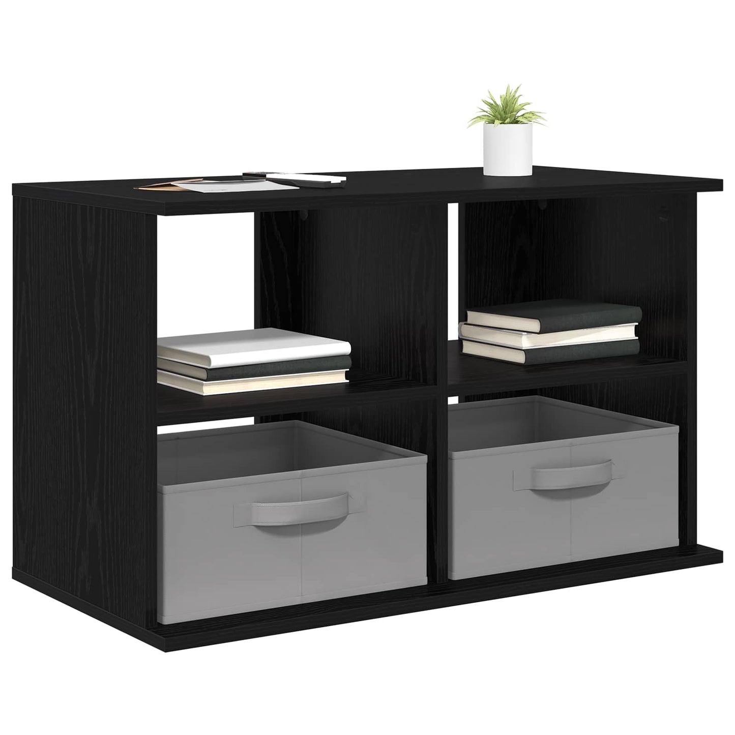 TV stand with Drawer Black Oak 79 x 40 x 48 cm