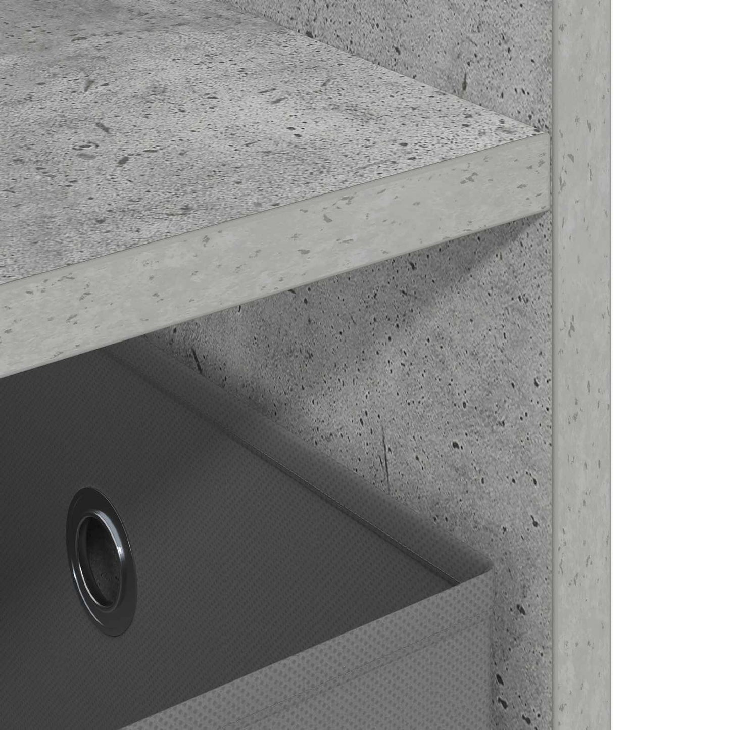 TV stand with Drawer Concrete Grey 79 x 40 x 48 cm