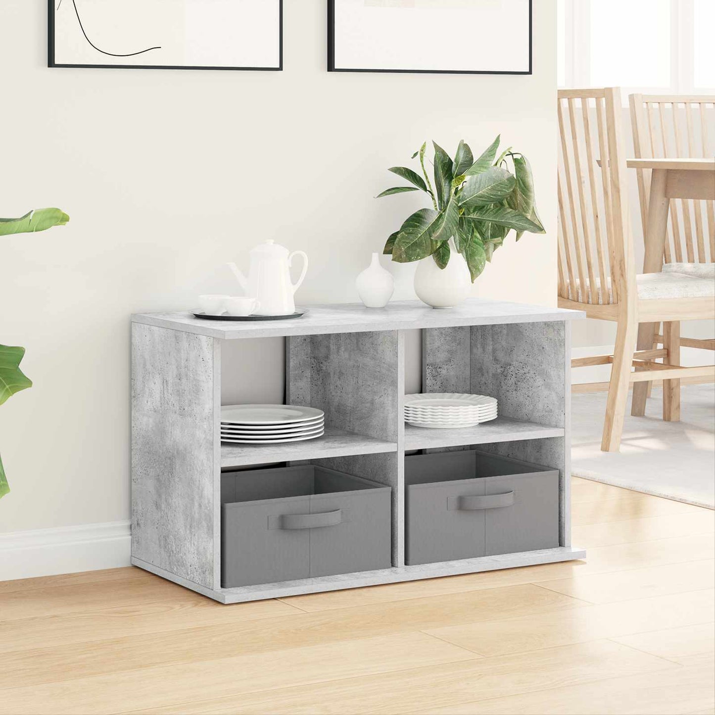TV stand with Drawer Concrete Grey 79 x 40 x 48 cm