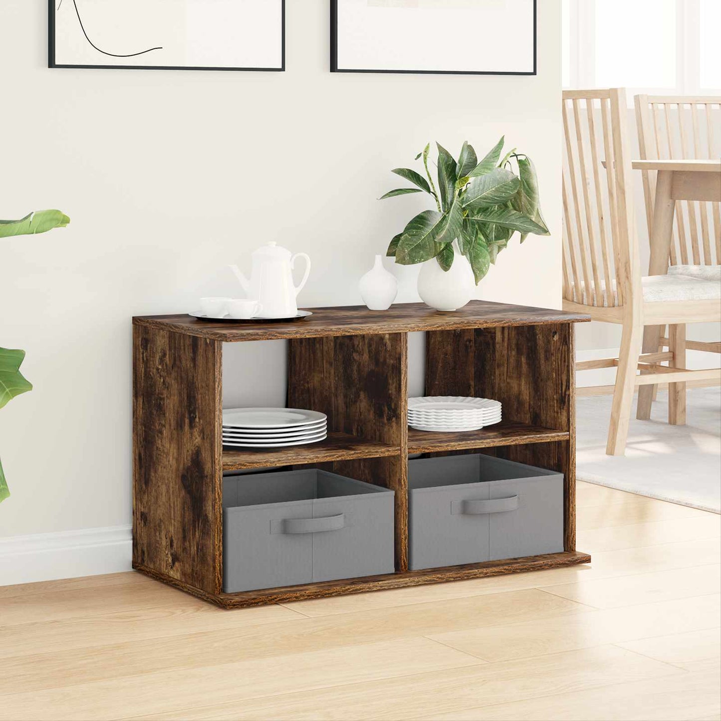 TV stand with Drawer Smoked Oak 79 x 40 x 48 cm