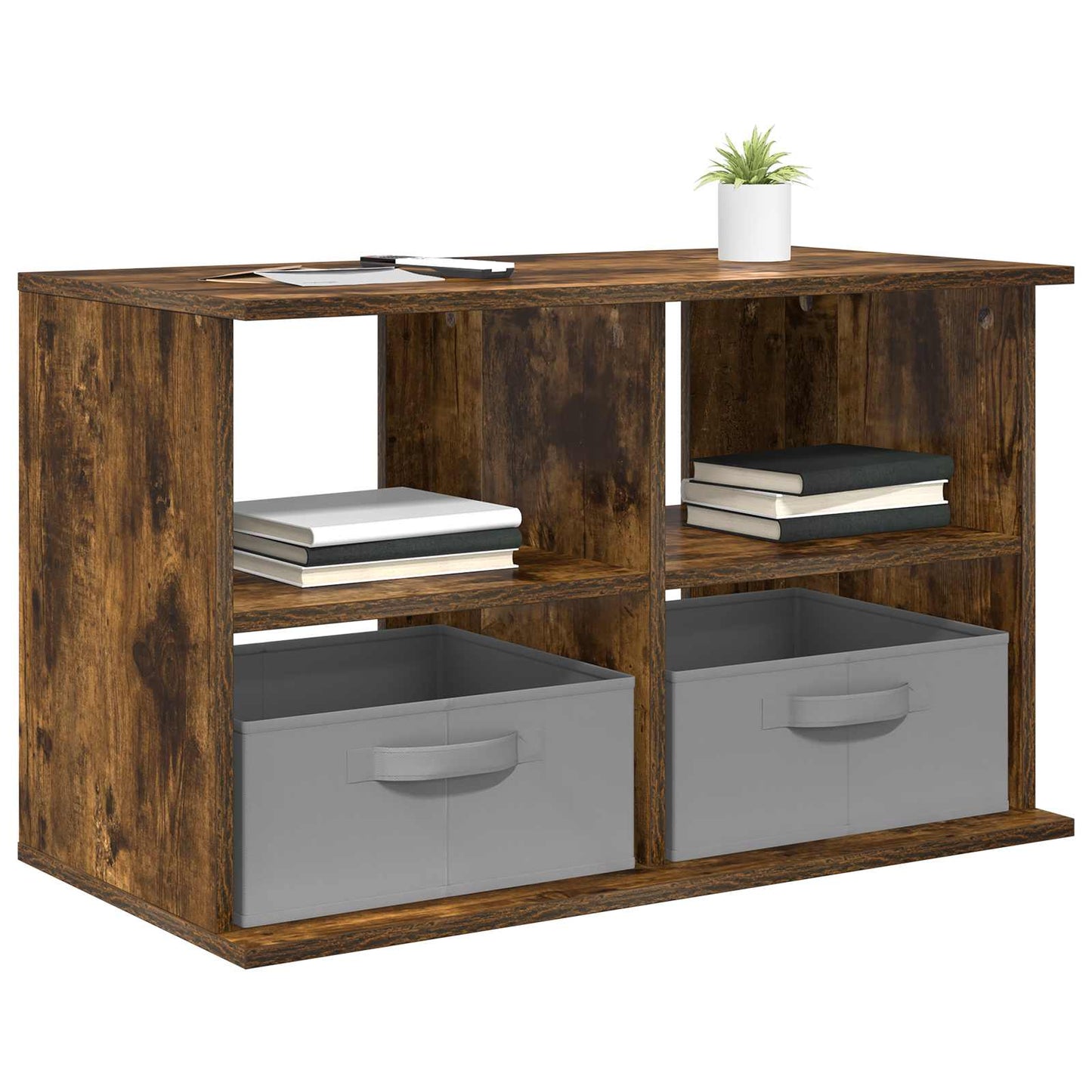 TV stand with Drawer Smoked Oak 79 x 40 x 48 cm
