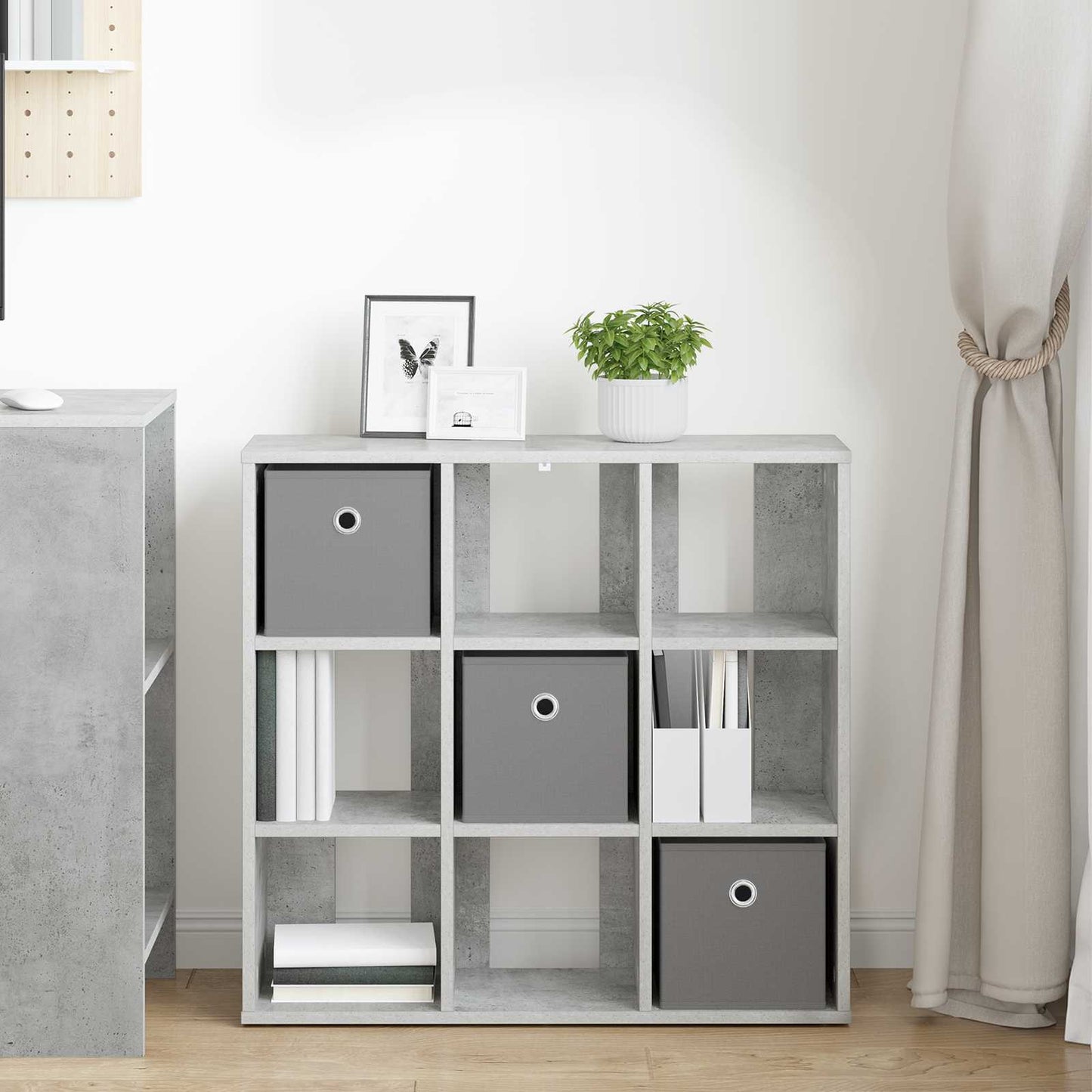 Sideboard with Drawer Concrete Grey 73.5 x 24 x 69.5 cm