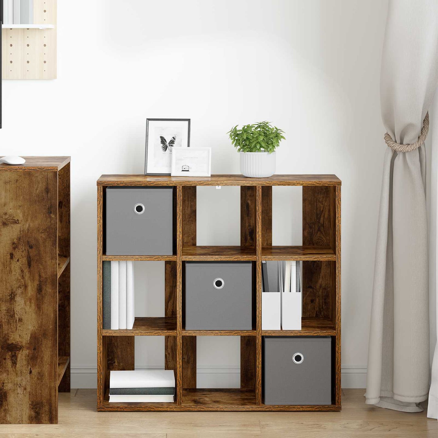 Sideboard with Drawer Smoked Oak 73.5 x 24 x 69.5 cm
