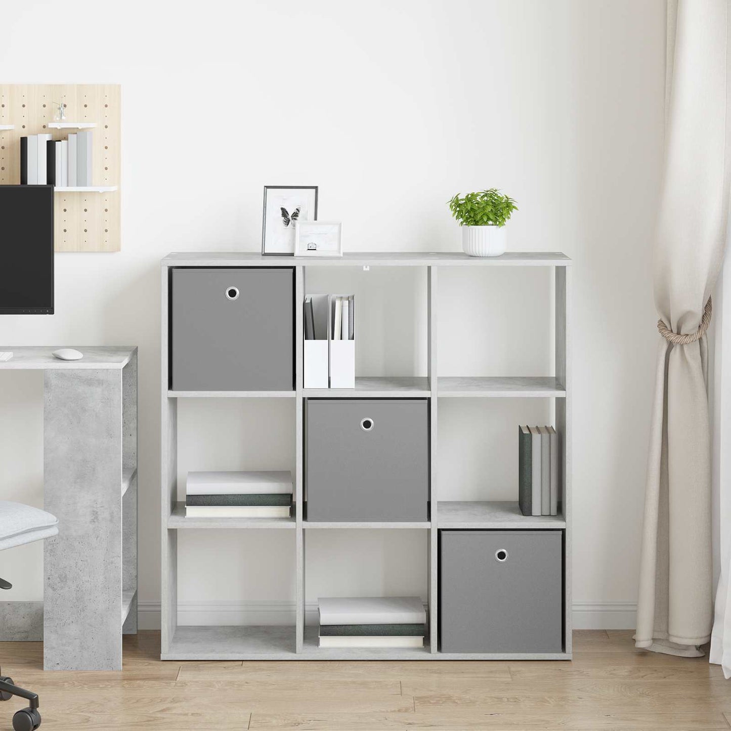 Sideboard with Drawer Concrete Grey 102 x 31 x 99.5 cm