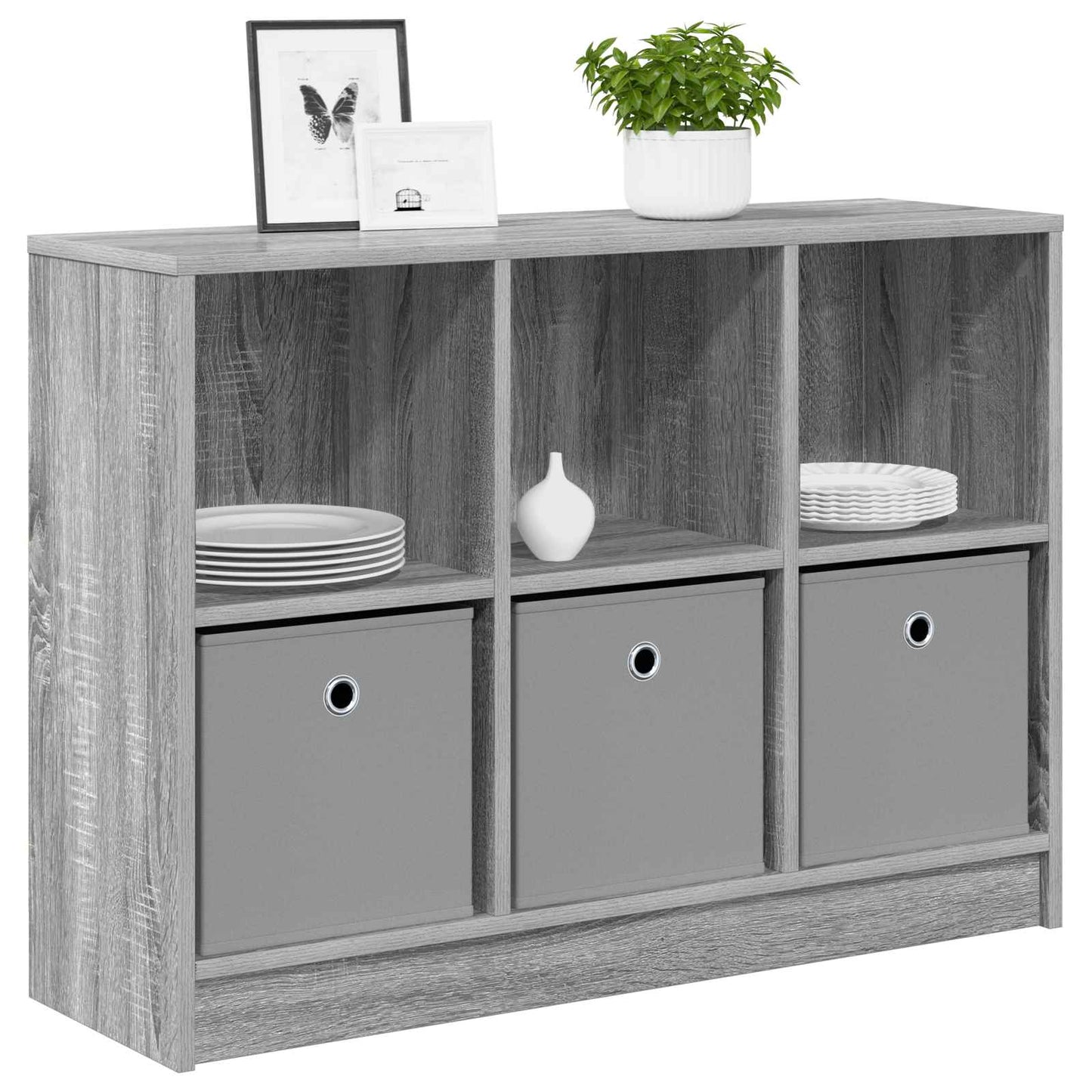 Sideboard with Drawer Grey Sonoma 88.5 x 27.5 x 63.5 cm