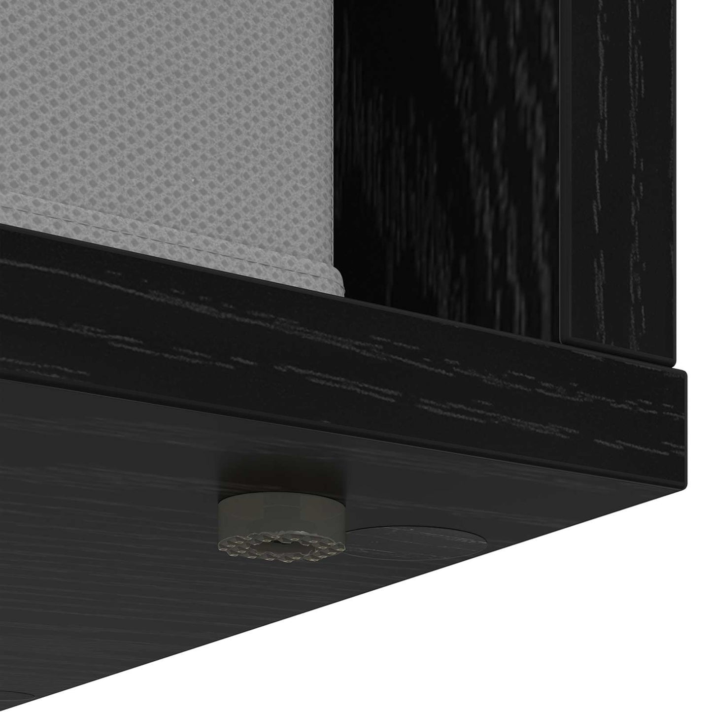 Sideboard with Drawer Black Oak 49.5 x 22 x 47 cm