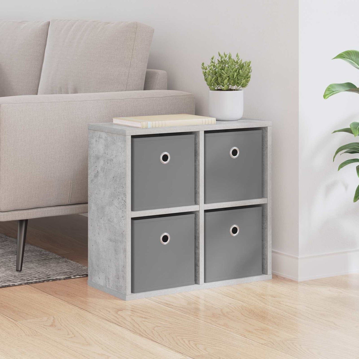 Sideboard with Drawer Concrete Grey 49.5 x 22 x 47 cm