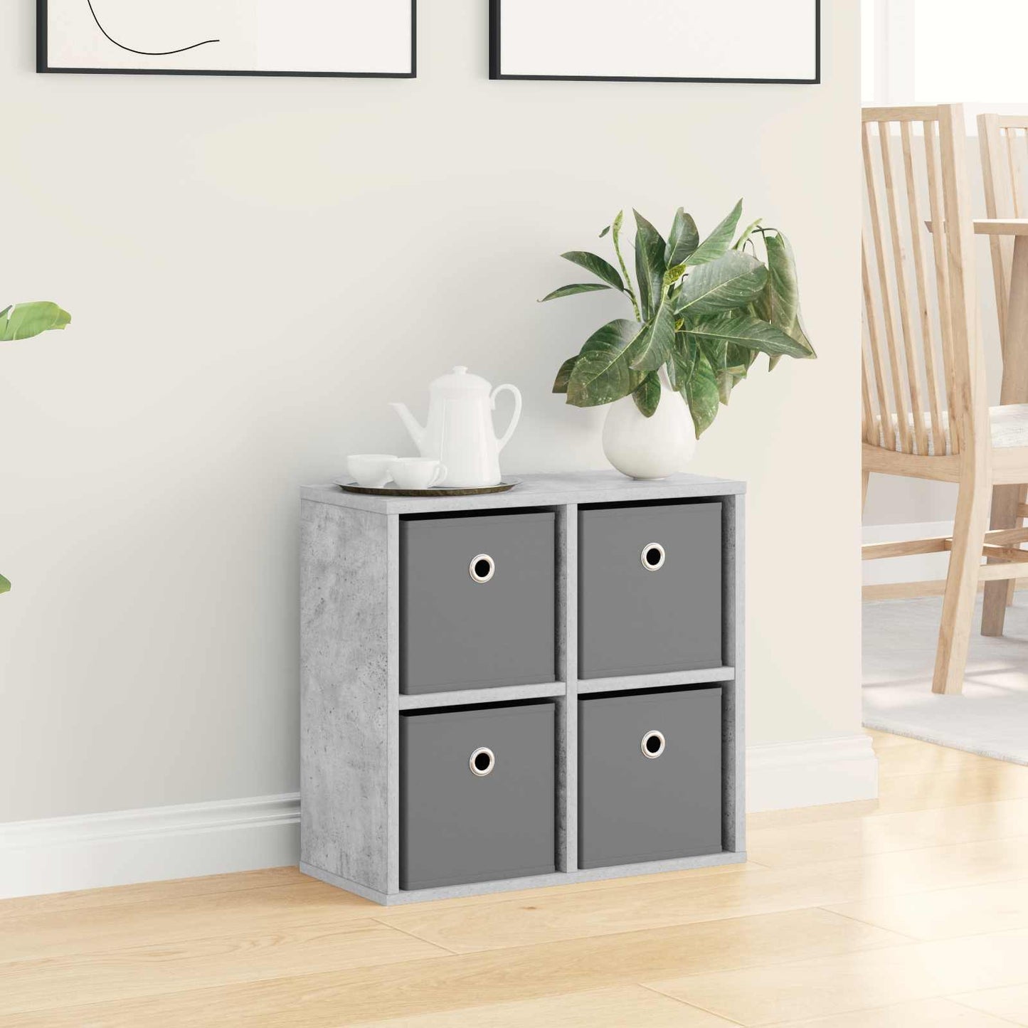 Sideboard with Drawer Concrete Grey 49.5 x 22 x 47 cm