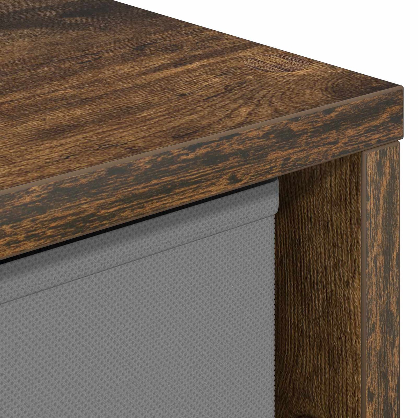 Sideboard with Drawer Smoked Oak 49.5 x 22 x 47 cm