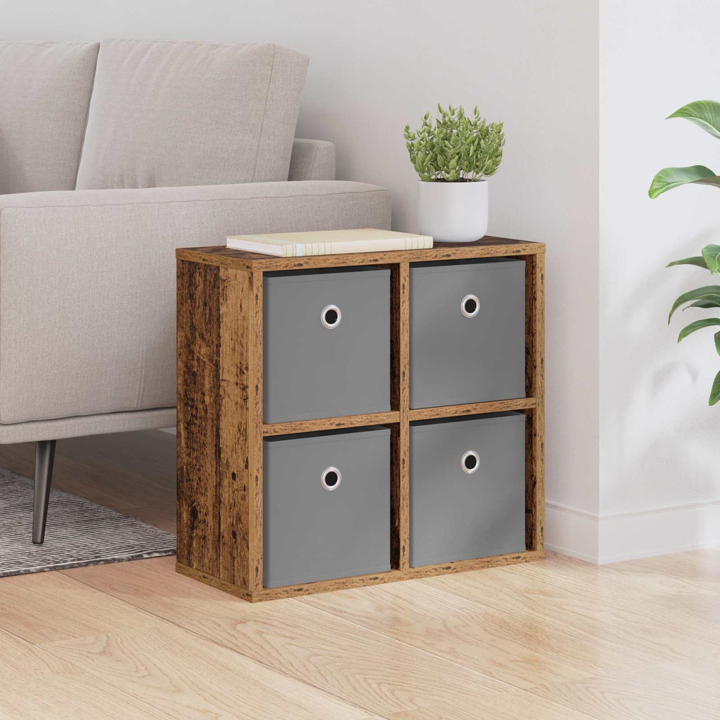 Sideboard with Drawer Old Wood 49.5 x 22 x 47 cm