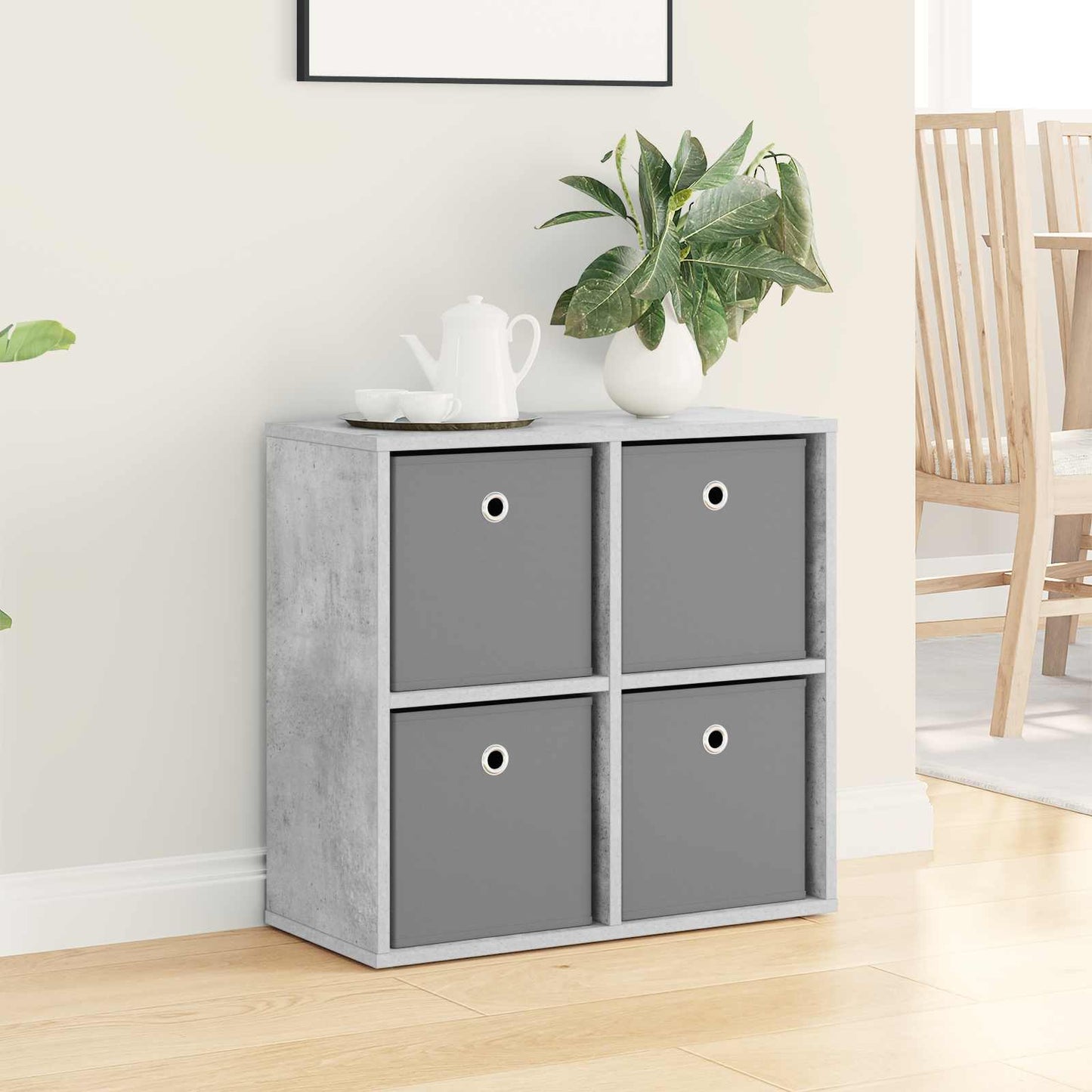 Sideboard with Drawer Concrete Grey 59.5 x 27 x 57 cm