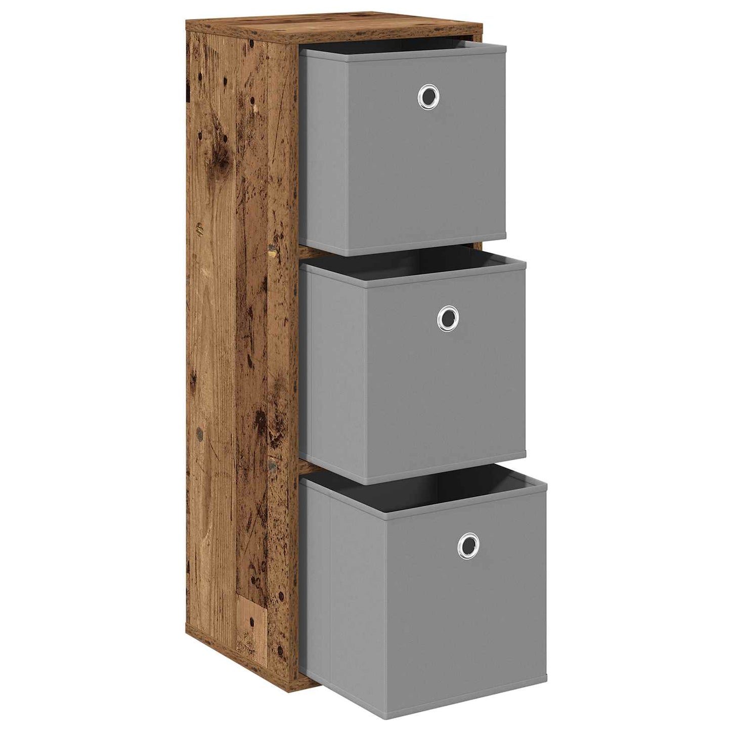 Sideboard with Drawer Old Wood 30.5 x 27 x 84.5 cm